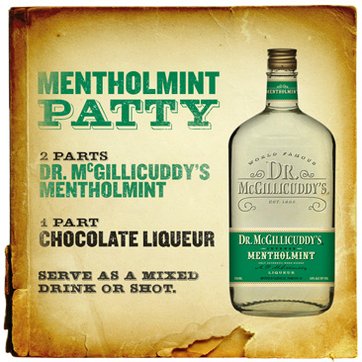 2 parts Dr. McGillicuddy&rsquo;s Mentholmint, 1 part chocolate liqueur, Serve as a chilled shot or over ice.