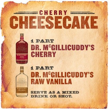 1 part Dr. McGillicuddy&rsquo;s Cherry, 2 part Dr. McGillicuddy&rsquo;s Vanilla, Serve as a chilled shot or over ice.
